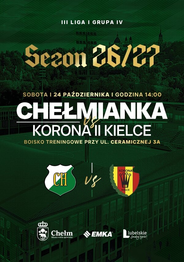 Bilety ChKS Chełmianka Chełm vs Korona II Kielce